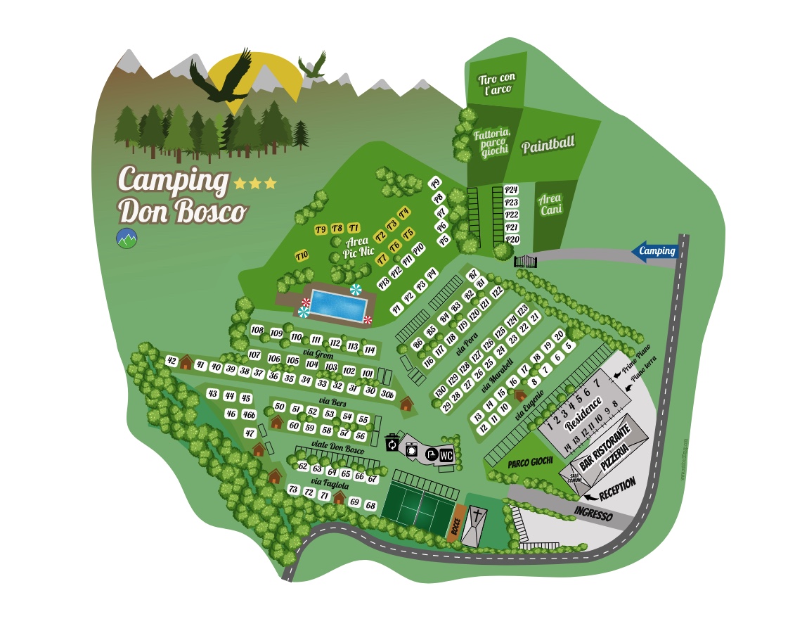 creazione mappa camping villaggio turistico