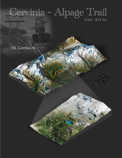 alpage trail full 3D map cervinia